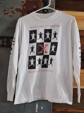 Vintage 1993 Lovelace Duke City Marathon 10 Year Anniversary Long Sleeve Tee